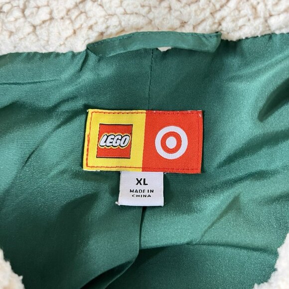 Target Lego Sherpa Full Zip Jacket White Teal Men’s Size XL - Picture 10 of 14